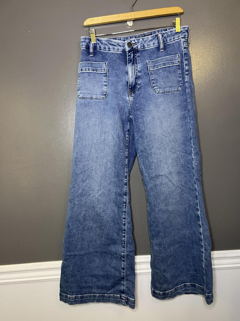 KUT From The Kloth Meg High Rise Wide Leg Jeans Womens 6L Medium Wash Blue Denim - Picture 2 of 9